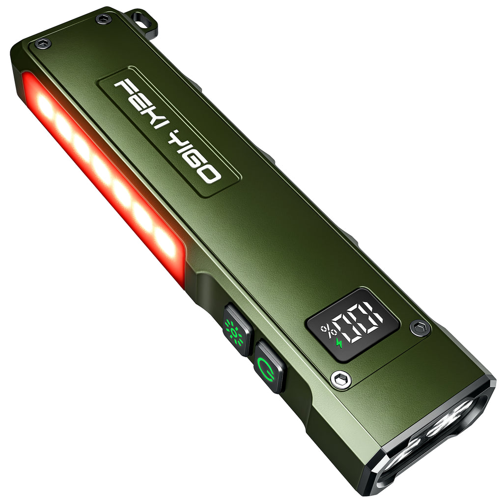 1800 Lumens Flat EDC Flashlight | 365nm UV | RGB | Magnetic | IPX4 Waterproof | Rechargeable